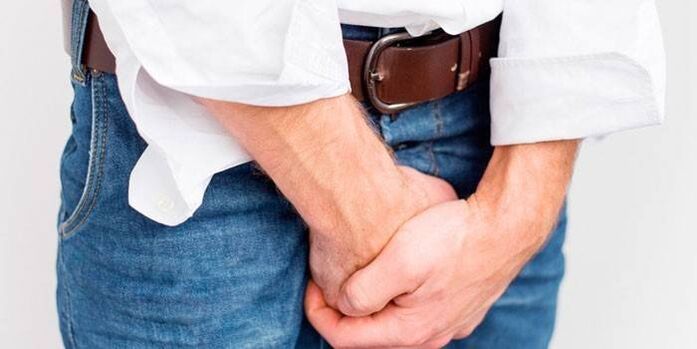 Sāpes starpenē, kas izstaro dzimumlocekli, ir akūta prostatīta simptoms